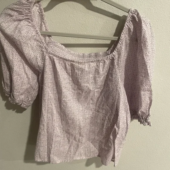 A.N.A. Light Pink Patterned Blouse Size Medium - Picture 2 of 4